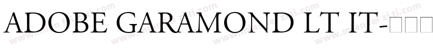 Adobe Garamond LT It字体转换